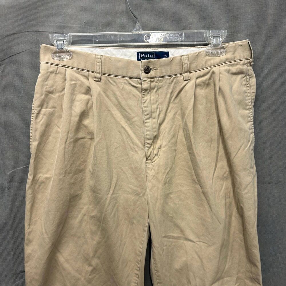 Polo By Ralph Lauren Hammond Pant Men's Size 38/30 Beige Button 100% Cotton